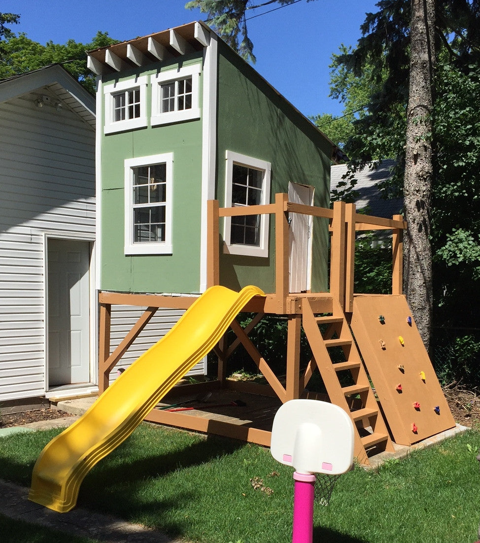 10x10 Secret Loft Clubhouse Plan for Kids – Paul's Playhouses