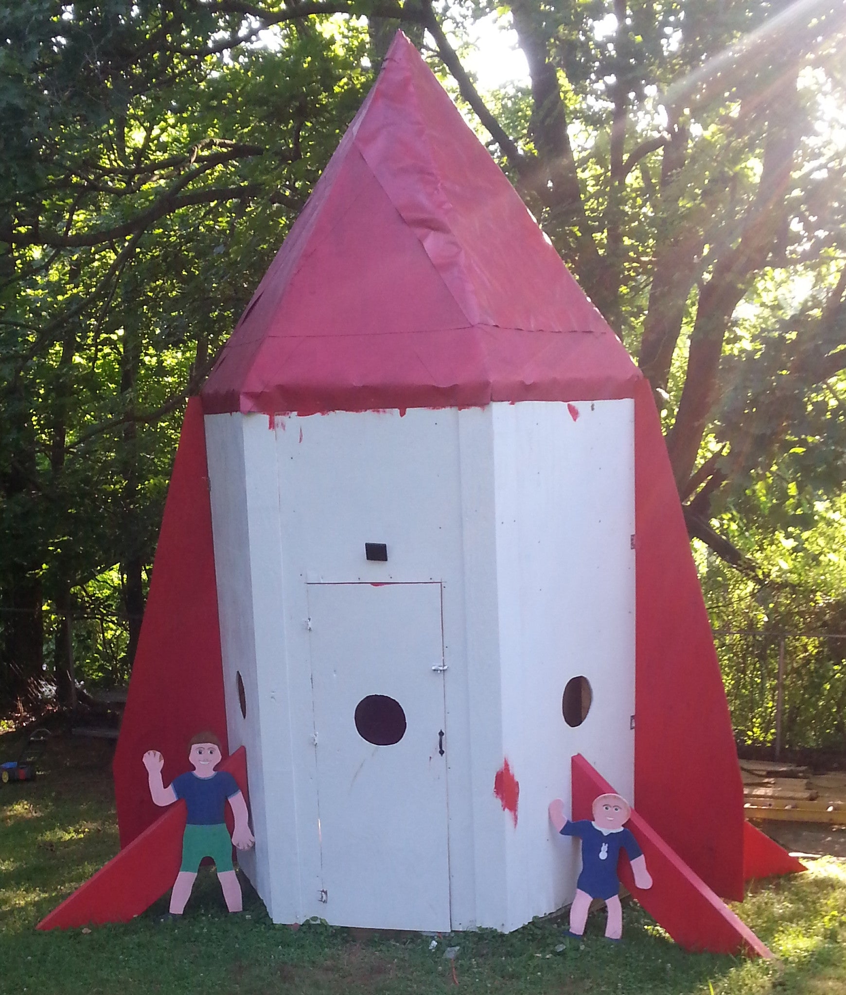 wooden rocket playhouse