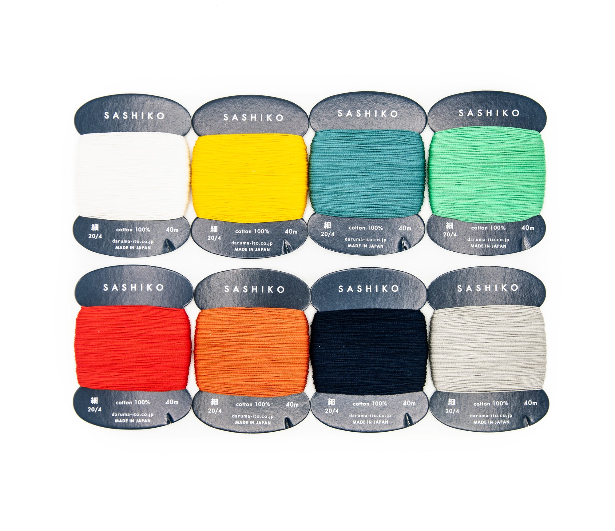 Sashiko kit, Daruma Sashiko Thread, Needles and Cotton Fabric with Grid  Line Pri