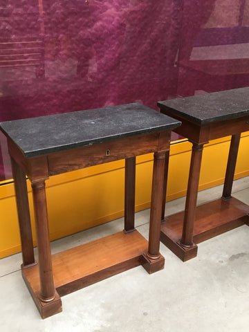 Pair Petite Empire Console Tables