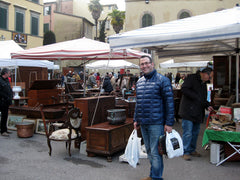 Massimo at the Lucca Antique Market
