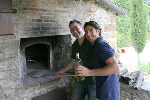 Wood-burning oven at Podere Erica
