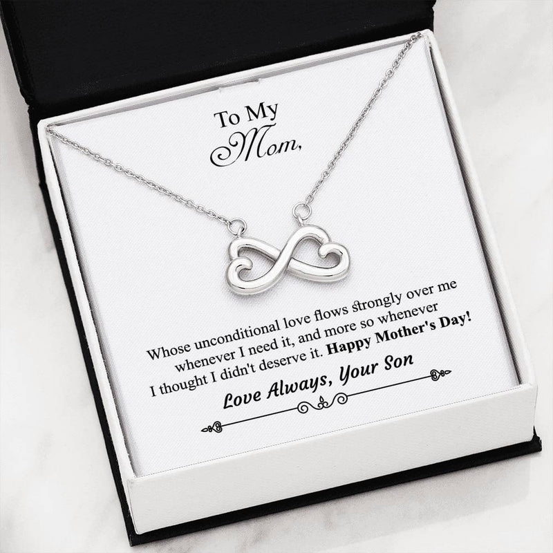 mother and son infinity necklace