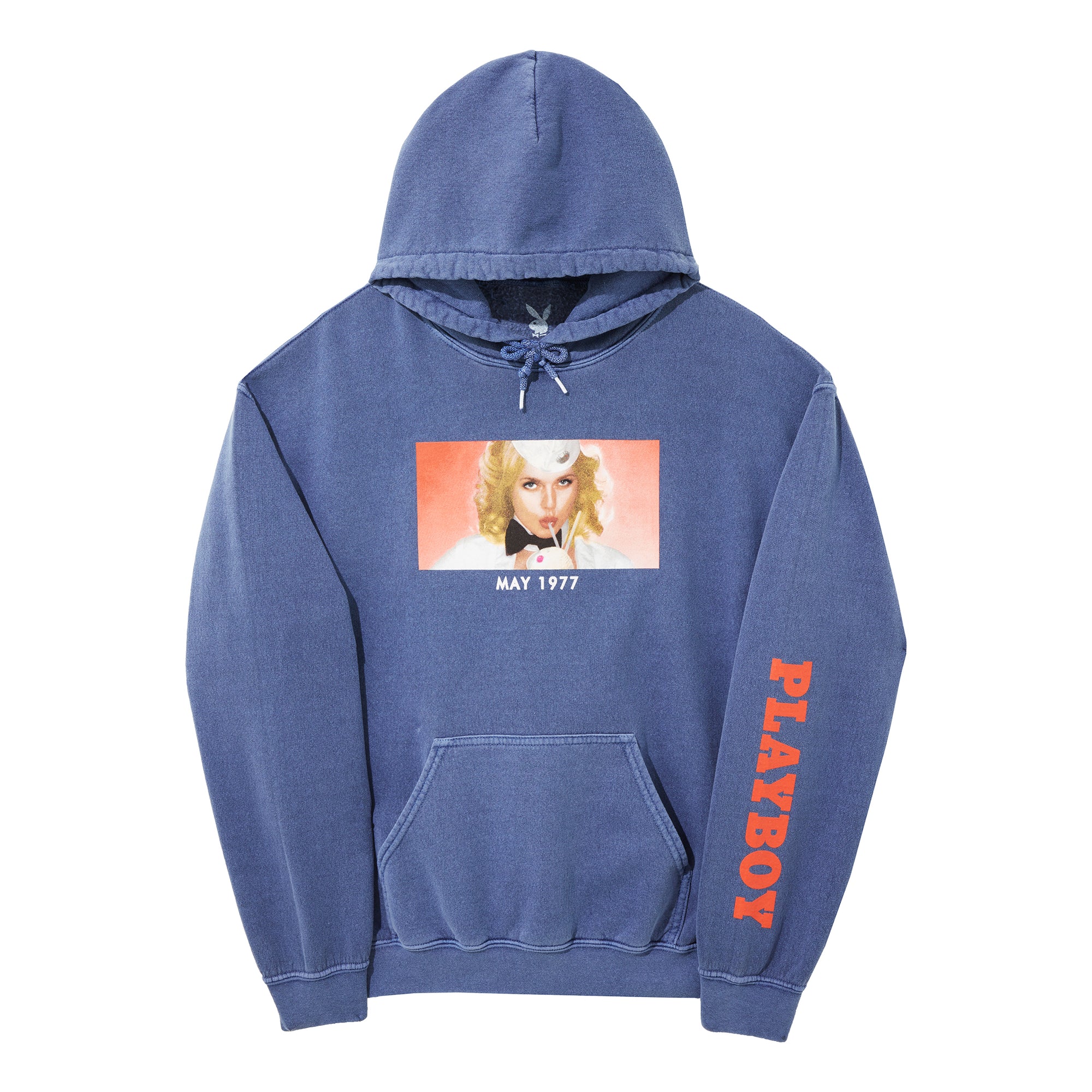 紺×赤 MEDM x PLAYBOY COLLABORATION HOODIE | southbayplanning.com