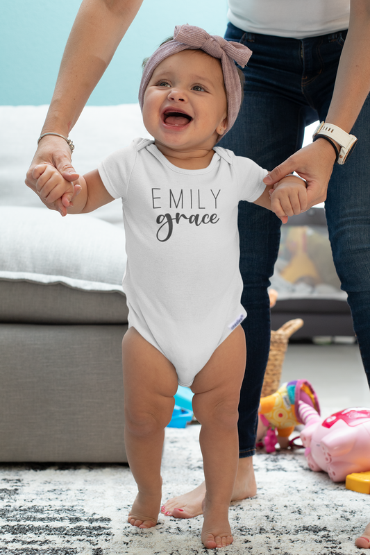 Customized Cotton Baby Onesie - Personalize with Image/Text – Lil Stuart