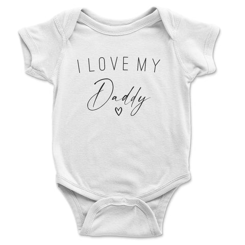 Personalized I Love My Daddy Natural Cotton Baby Onesie Brain Juice Tees