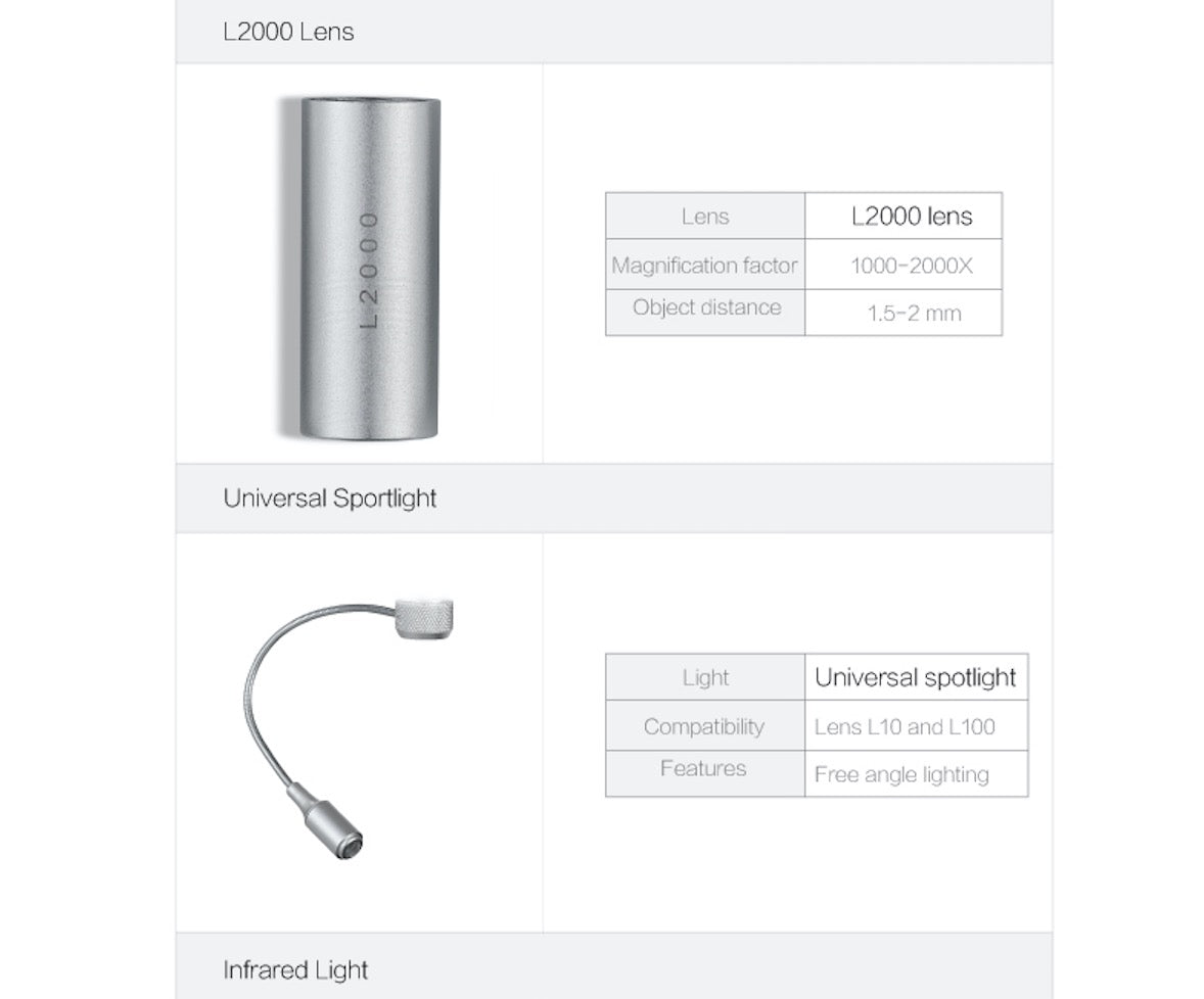 B011 5MP 500X Portable USB Digital Microscope with Interchangeable Lens