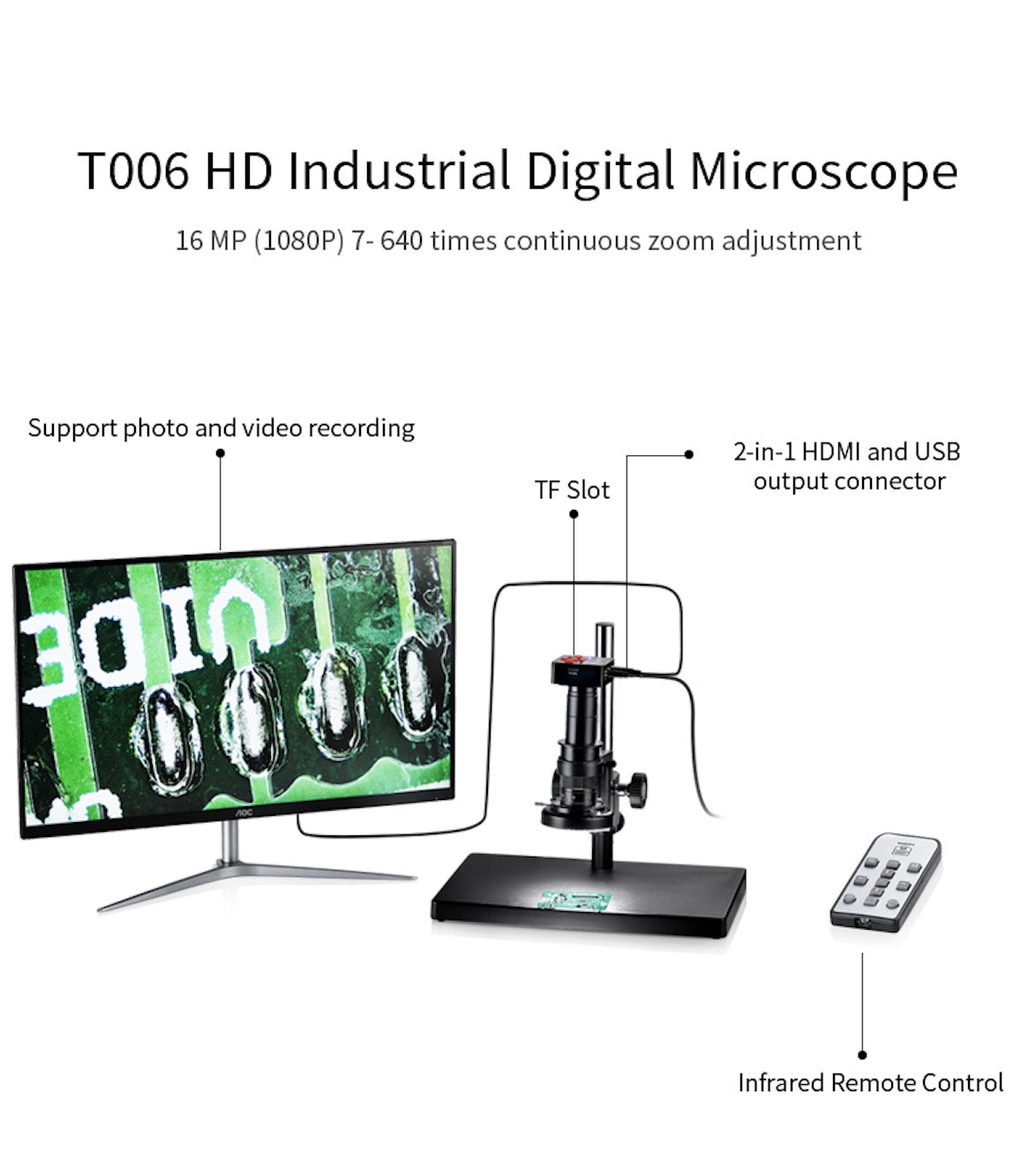 Microscopio USB industrial Supereyes T006 - ToolBoom