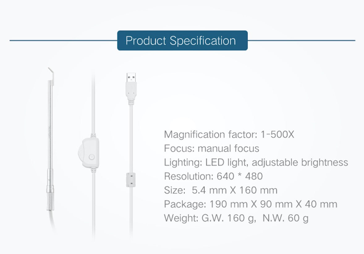 Handheld Digital Otoscope Endoscope