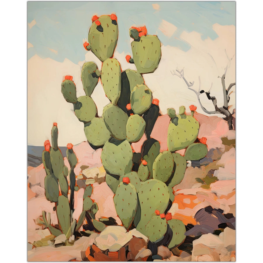 Prickly Pear Cactus Art Print