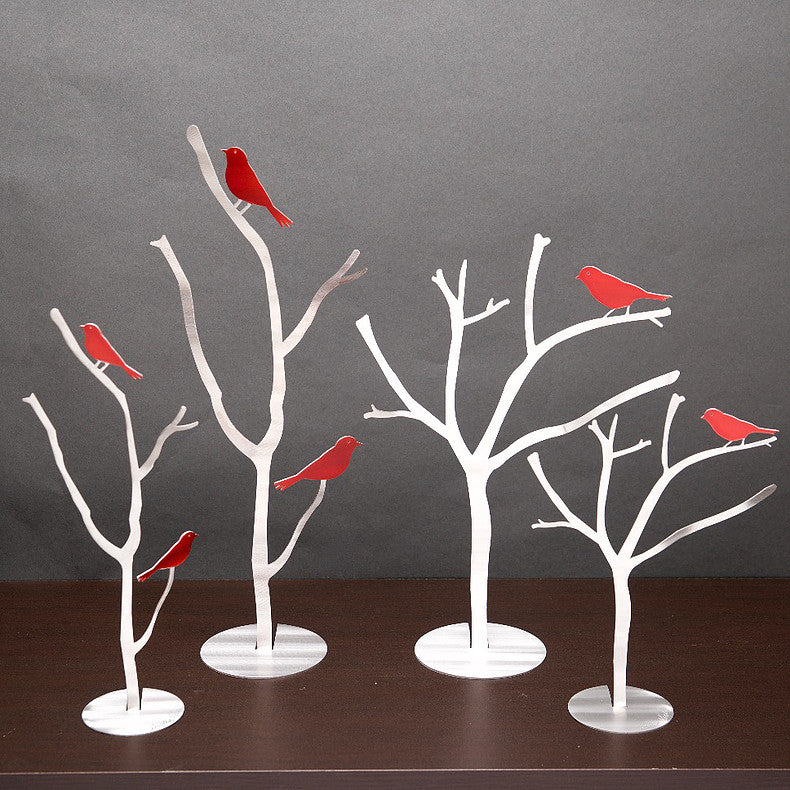 Aluminum Bird Branch Sculpture