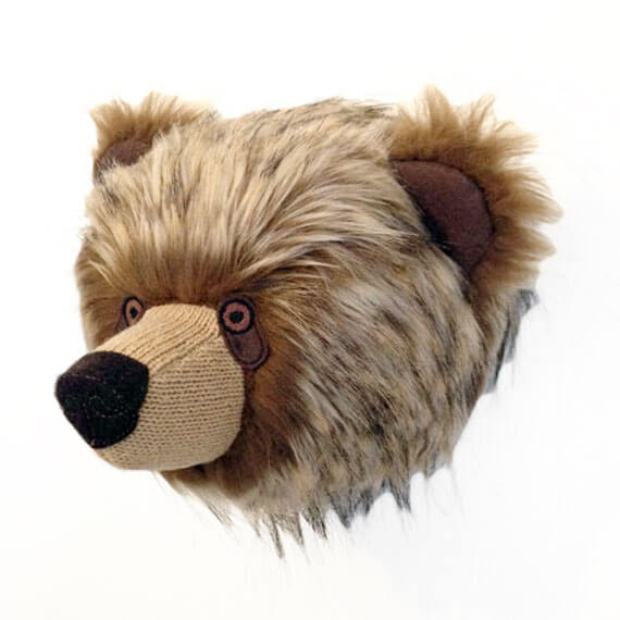 stuffed bear head