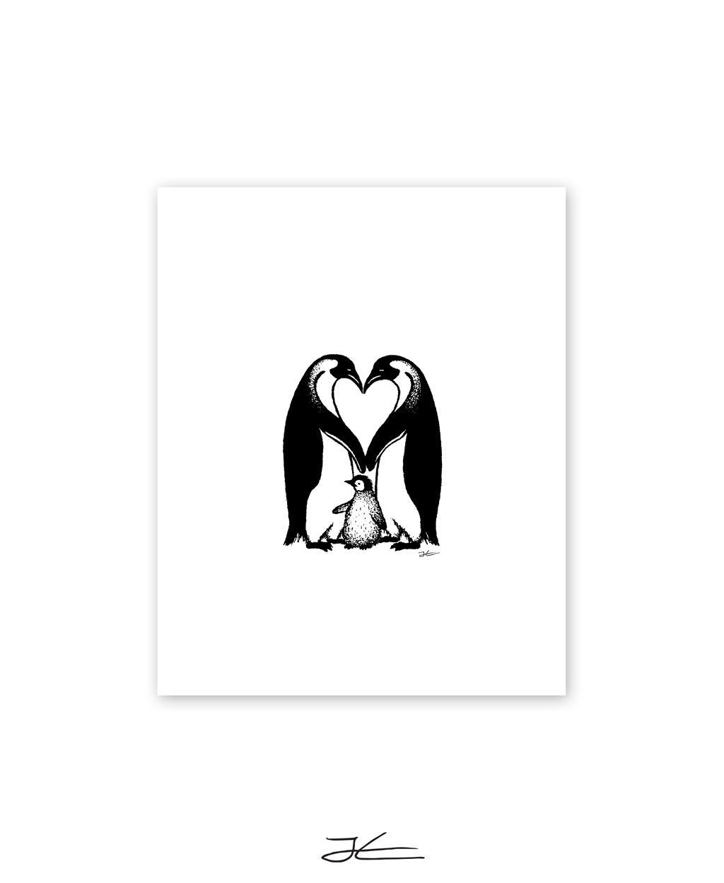 Penguin Love - Framed Print Online. - Jonas