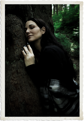 Woman Hugs a Giant Sequoia Tree in Sequoia National Forest