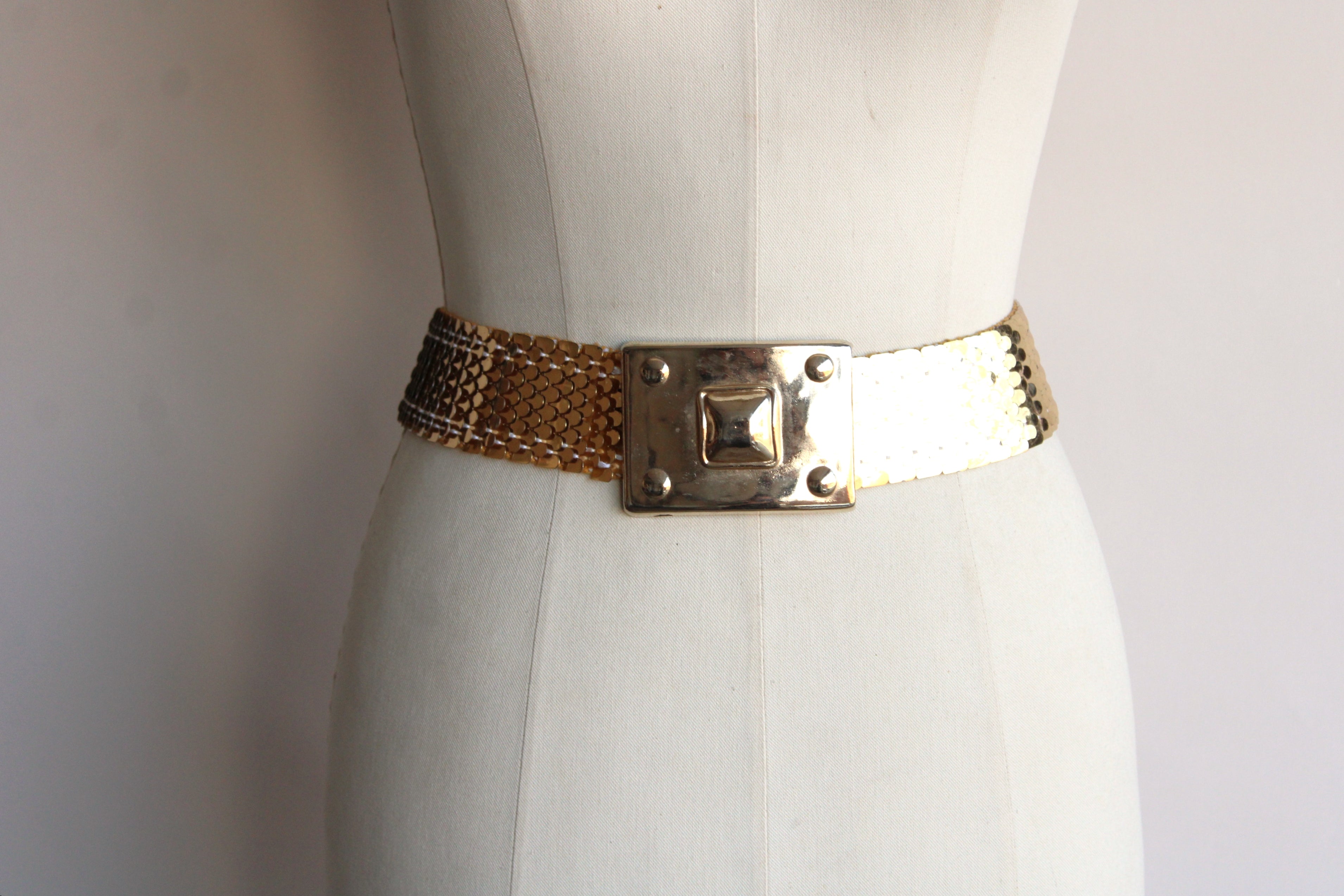 Vintage 1970s Gold Elastic Snake Belt By Harwill – Toadstool Farm Vintage