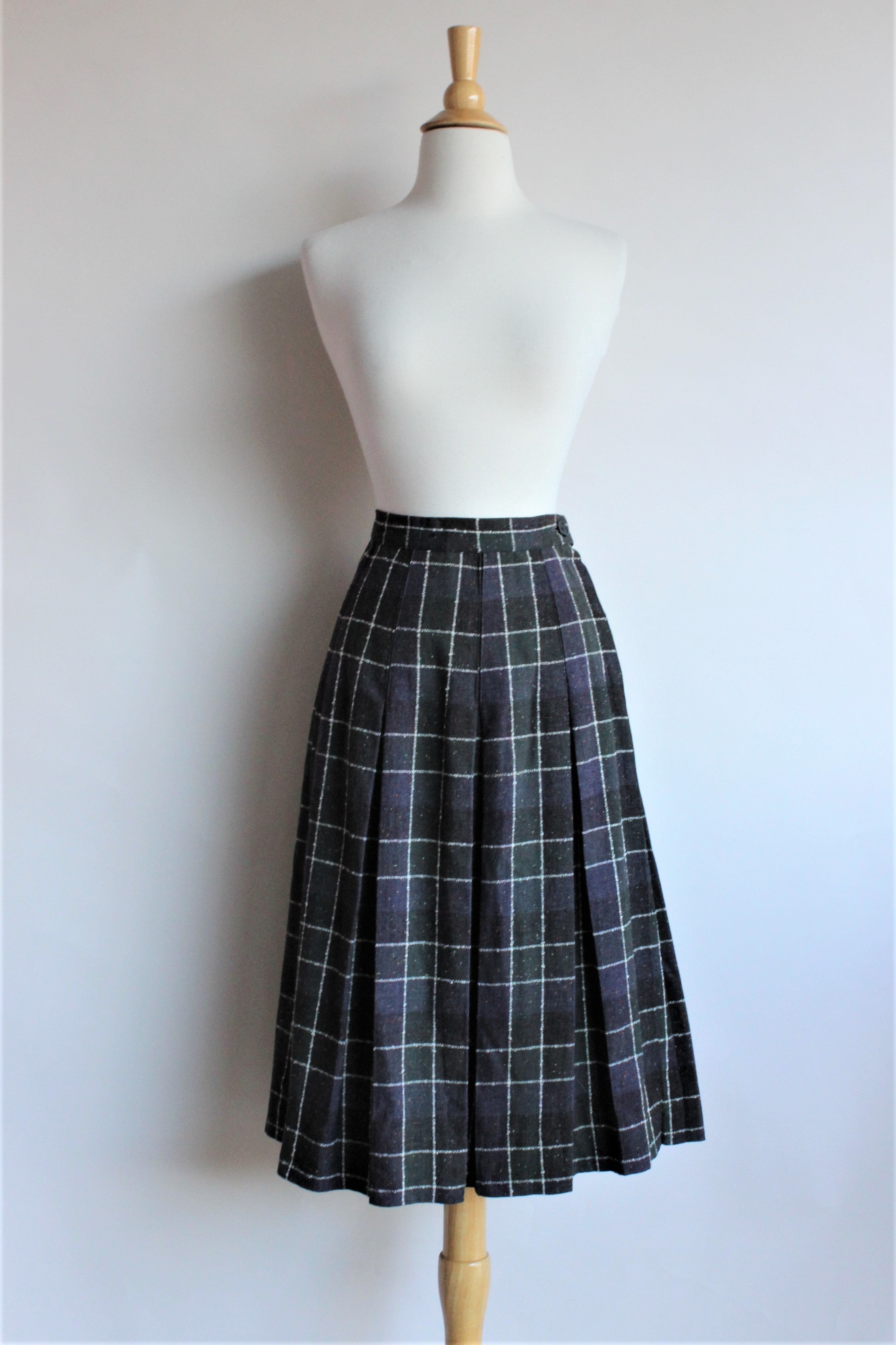 Vintage 1960s Plaid Wool Campus Casuals Pleated Skirt – Toadstool Farm ...