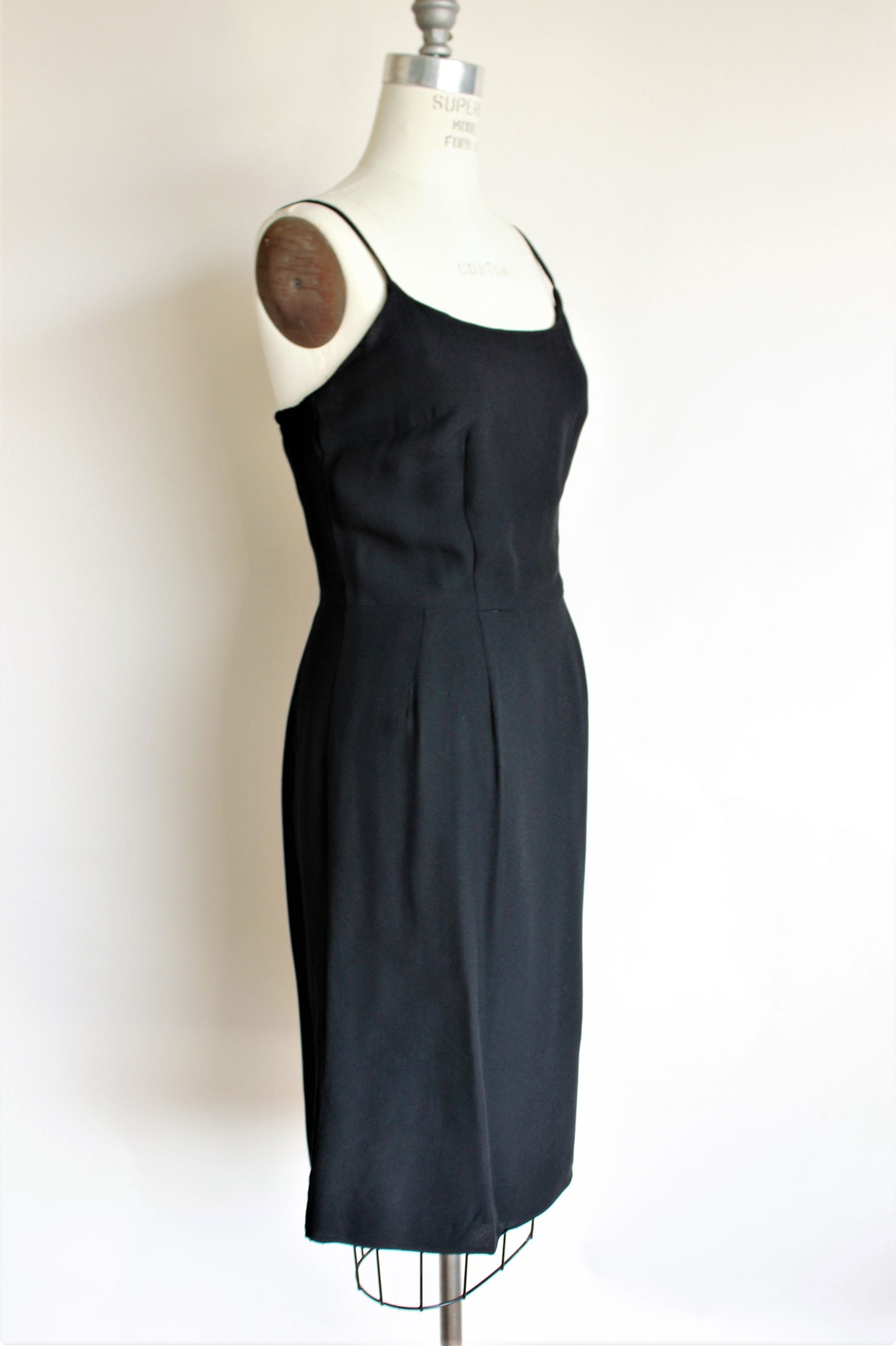 Vintage 1960s Black Crepe Dress - Toadstool Farm Vintage