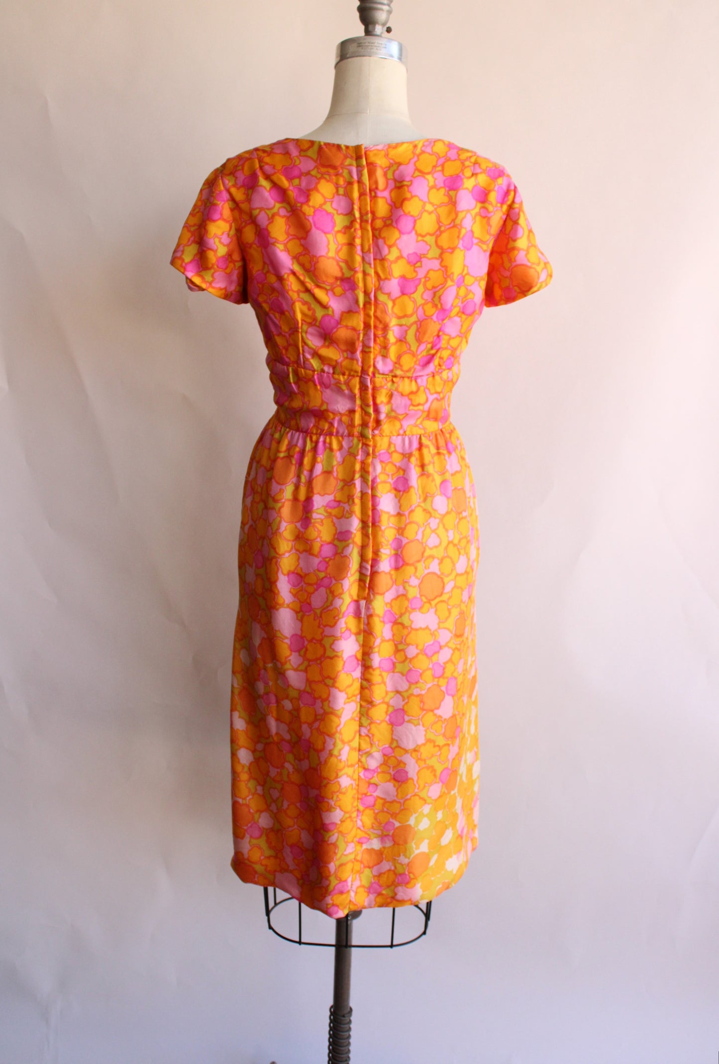 Vintage 1960s Silk Dress in Pink and Orange With a Bow – Toadstool Farm ...