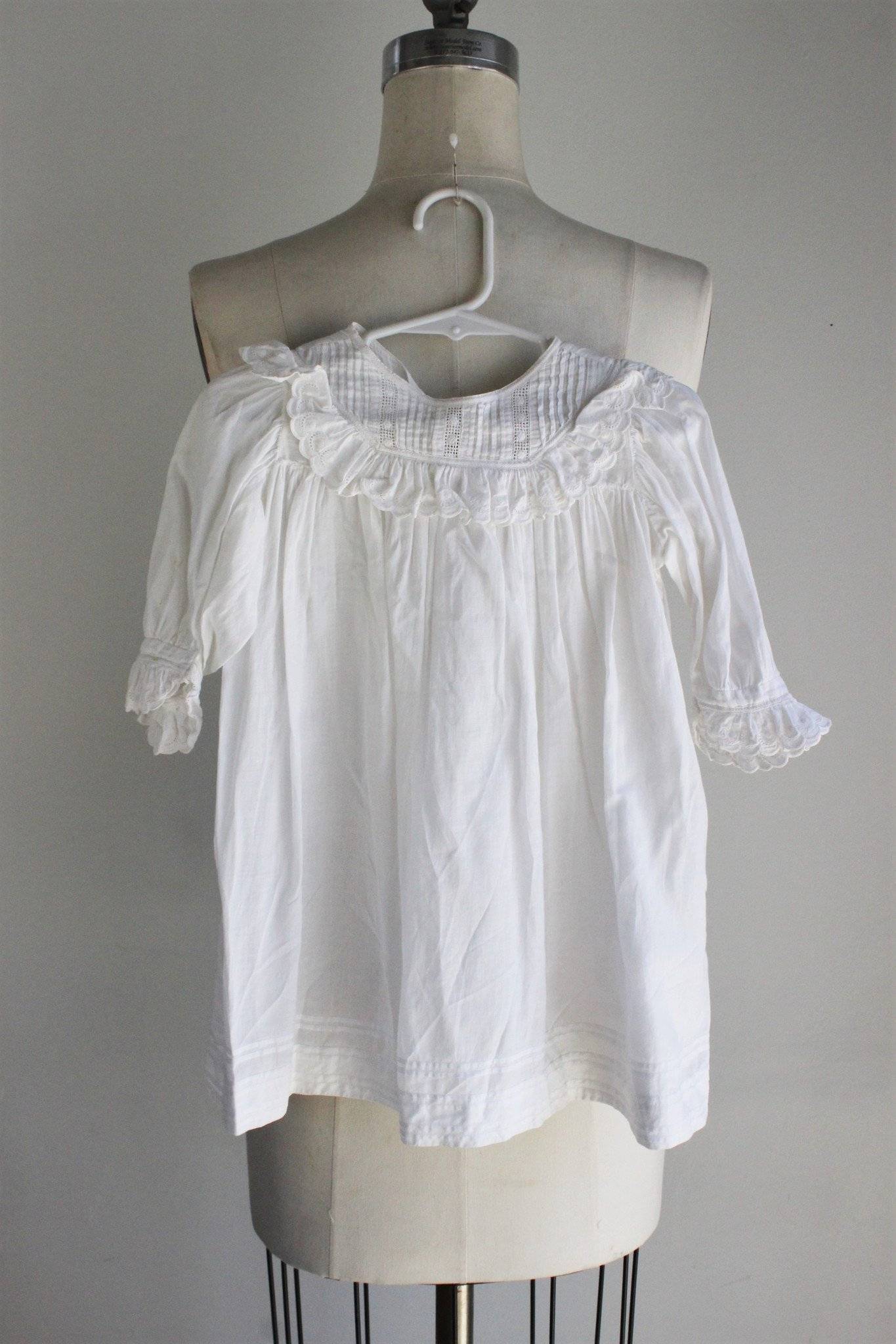 Vintage 1920s 1930s Girls White Cotton Smock Dress – Toadstool Farm Vintage