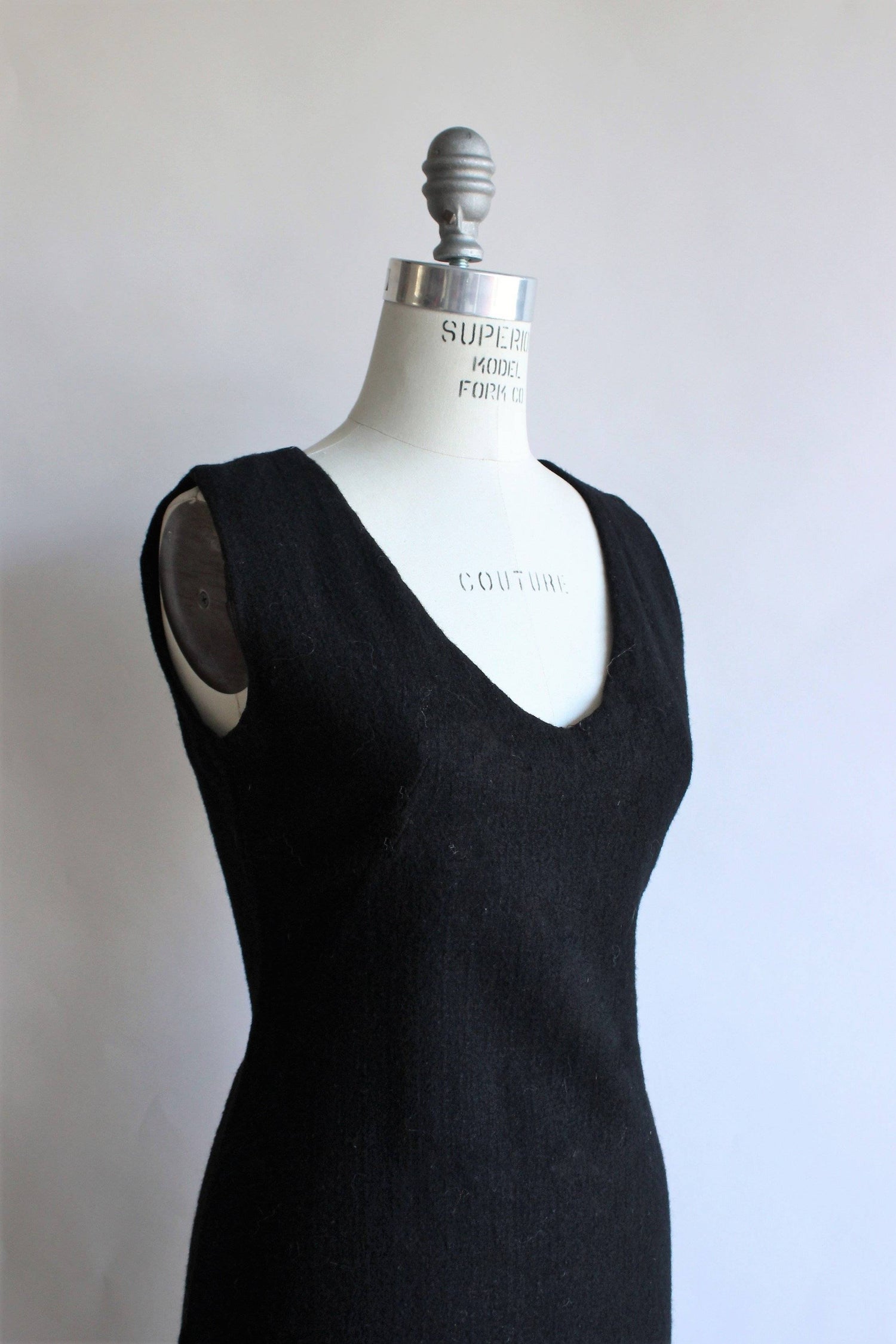Vintage 1960s Black Wool Mini Dress – Toadstool Farm Vintage