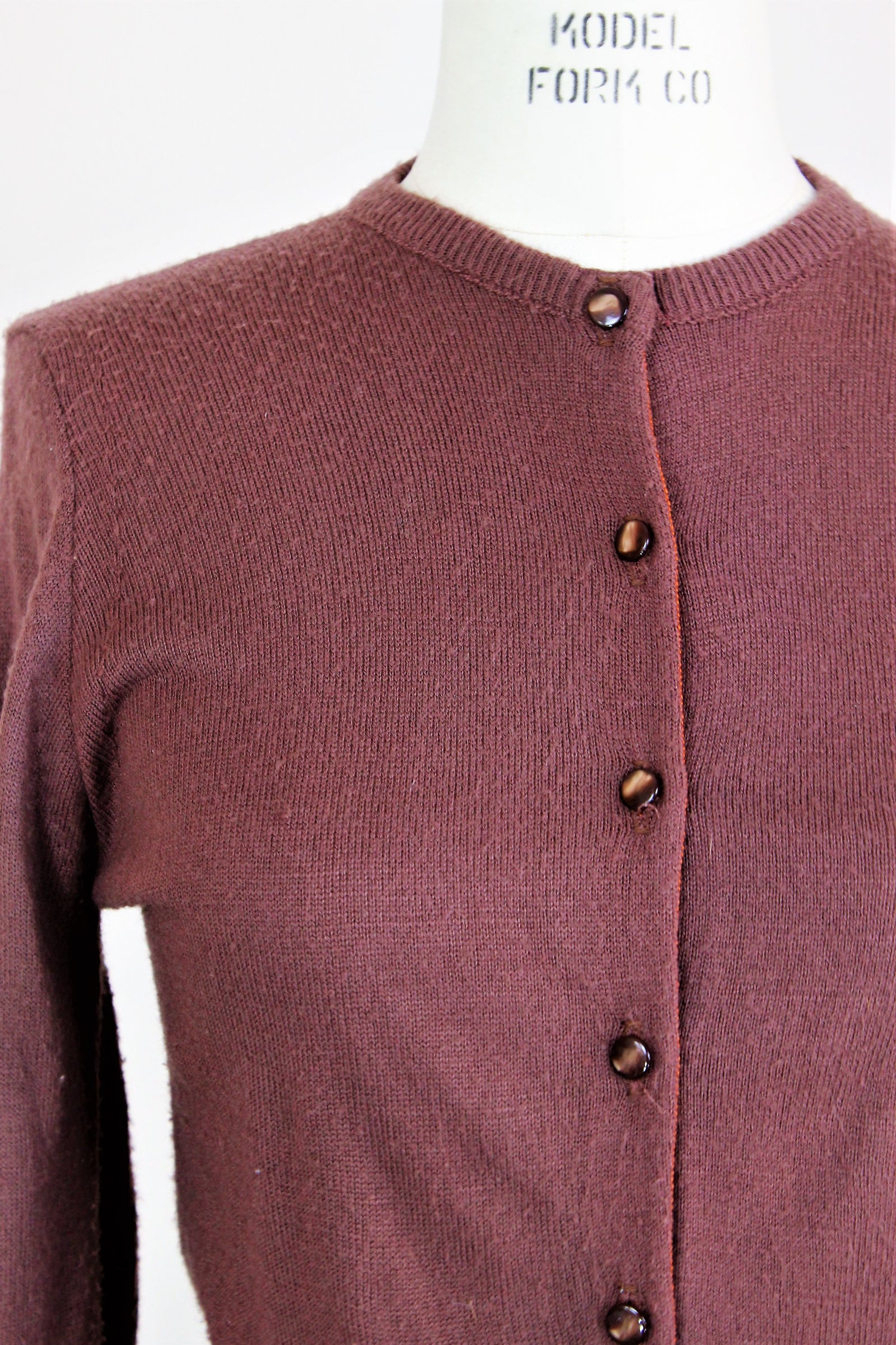 Vintage 1950s Brown Cardigan By Kerrybrooke, Sears Roebuck - Toadstool ...