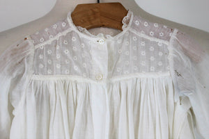 Vintage 1910s Babys White Cotton Christening Dress - Toadstool Farm Vintage