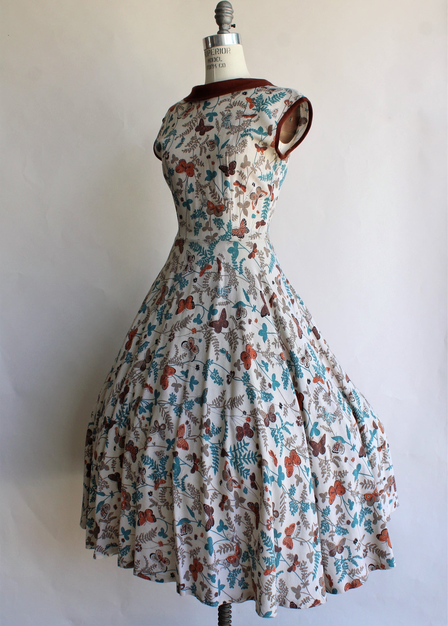 Vintage 1950s 1960s Butterfly Print Dress – Toadstool Farm Vintage