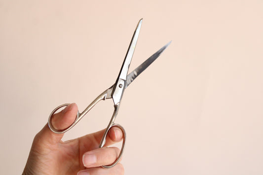 Small Scissors in the Expert Hand of an Adult Stock Photo - Image of  fashion, clothing: 179836740