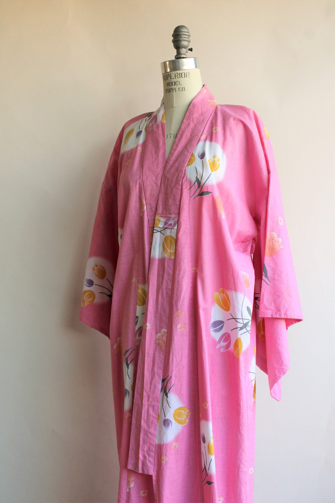 Vintage 1980s 1990s Pink Cotton Kimono – Toadstool Farm Vintage