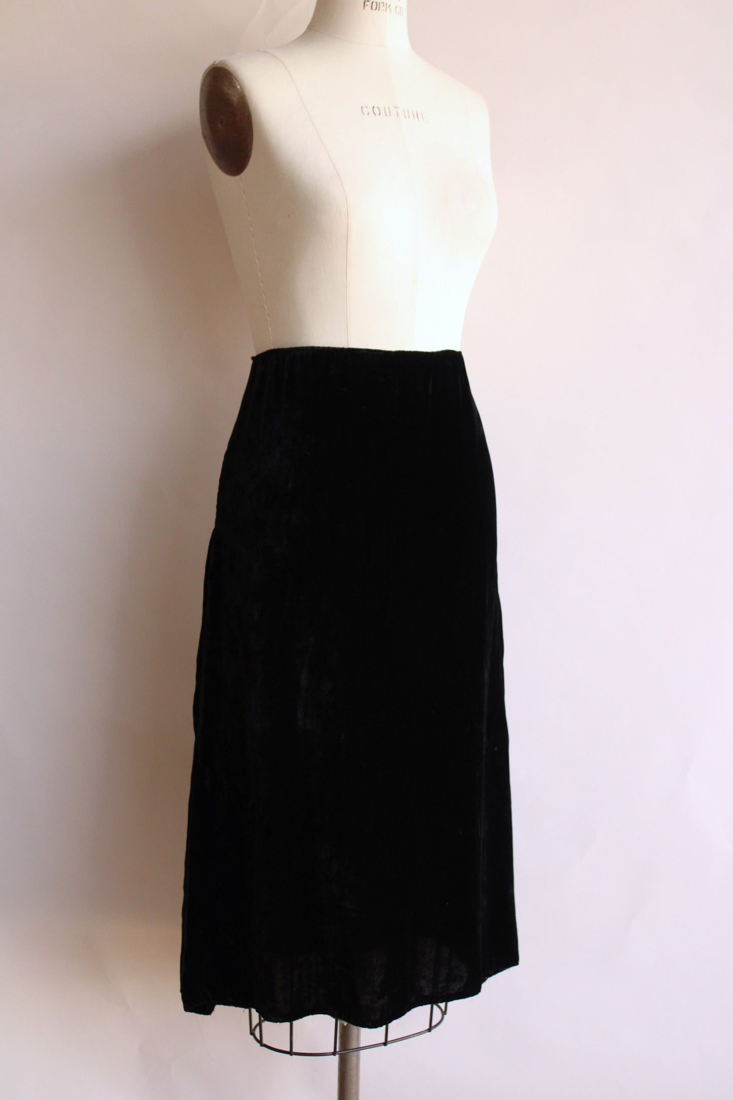 Vintage 1930s Black Silk Velvet Skirt With Side Slits#N# – Toadstool ...