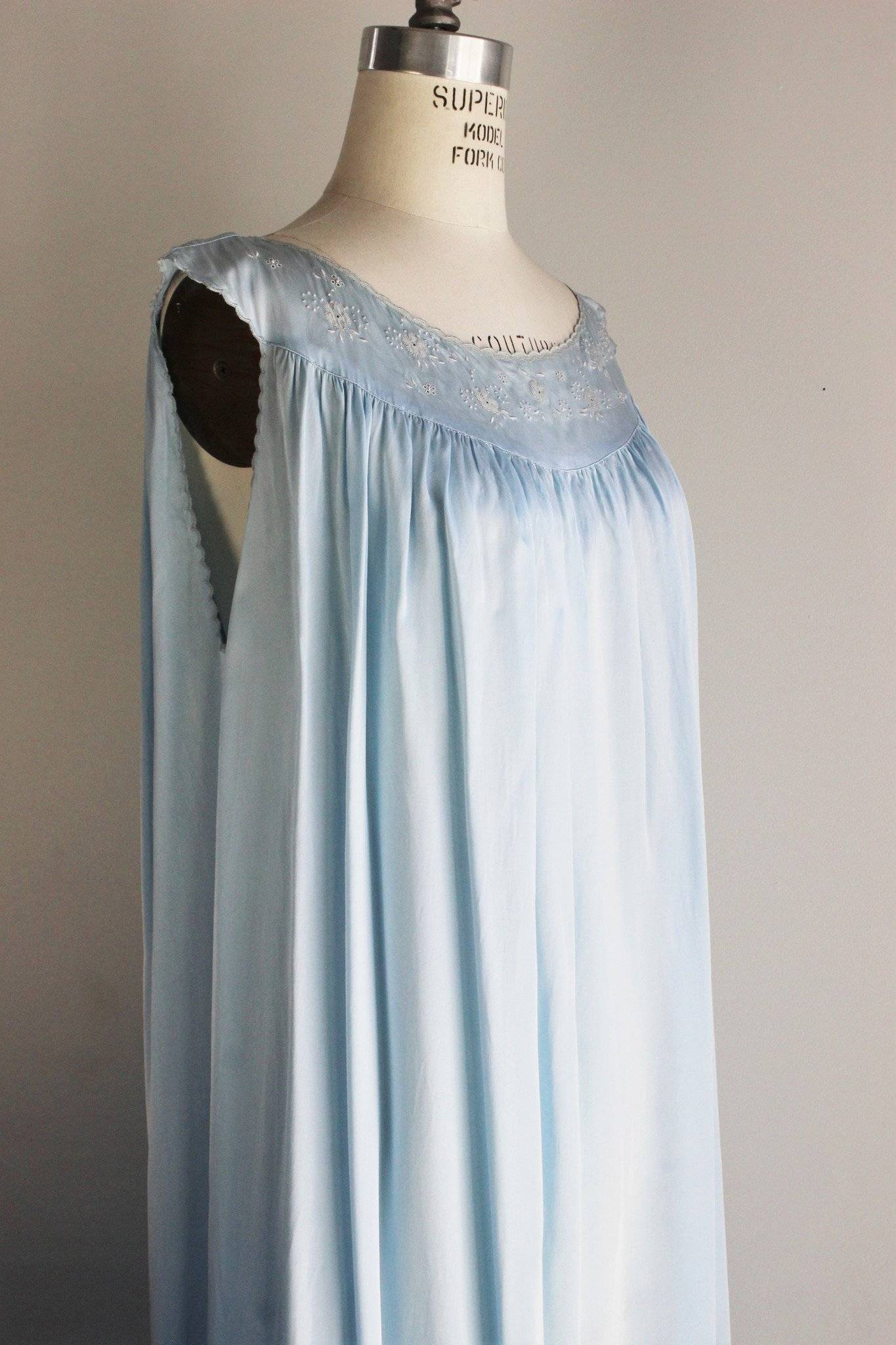 Vintage 1960s Blue Nightgown - Toadstool Farm Vintage