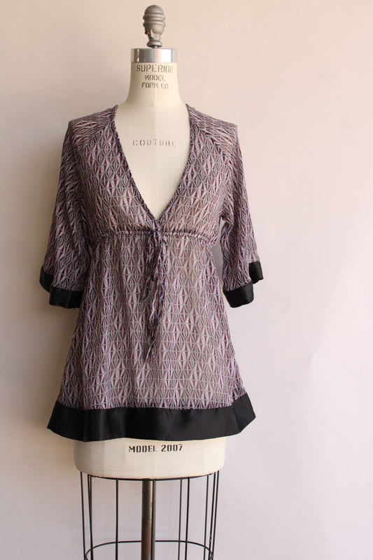 Mossimo Ladies Blouse, Size Large, Gray Pinstripe, Cuffed Sleeve, Cott –  Toadstool Farm Vintage