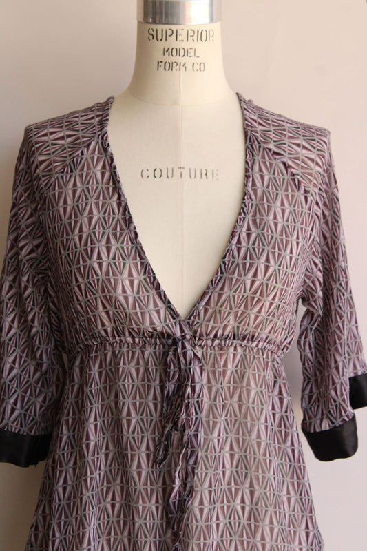 Mossimo Ladies Blouse, Size Large, Gray Pinstripe, Cuffed Sleeve, Cott –  Toadstool Farm Vintage