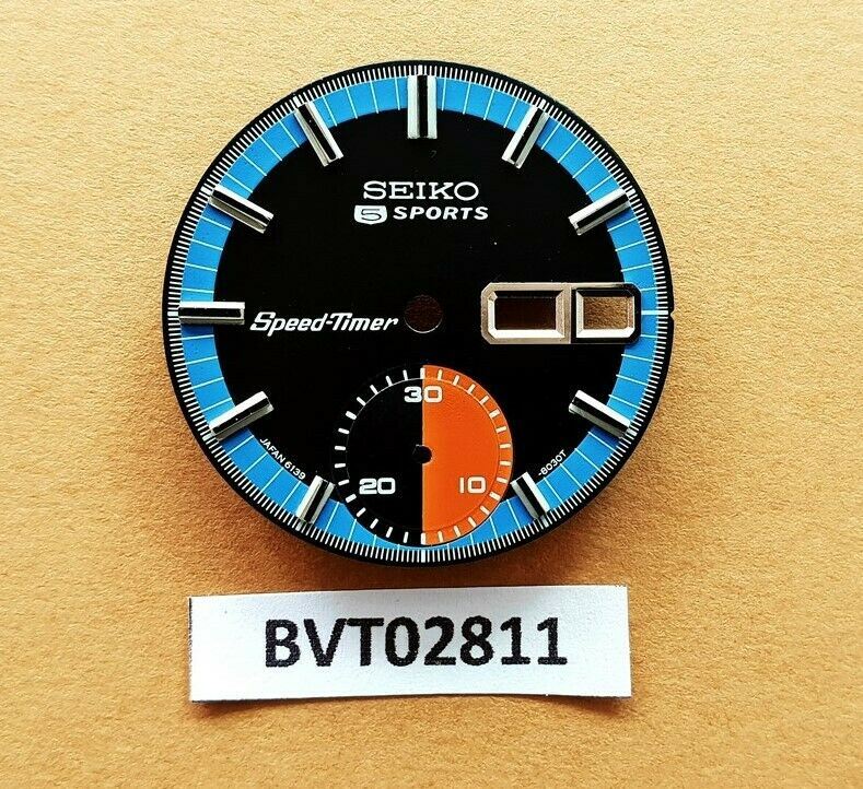 NEW SEIKO BLUE BLACK DIAL FOR 6139 6139-8010 PVD CHRONOGRAPH WATCH BVT –  Barcelona Vintage Time