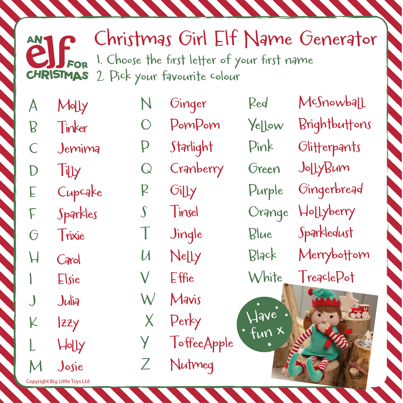 elf shelf names ideas