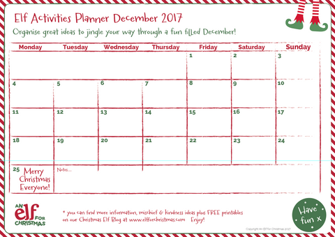 Elf Antics Planner 2017