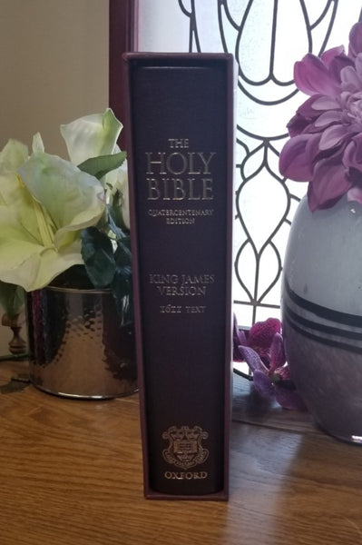 Kjv Bible 400th Anniversary Edition Genuine Leather Burgundy Celebrate Faith