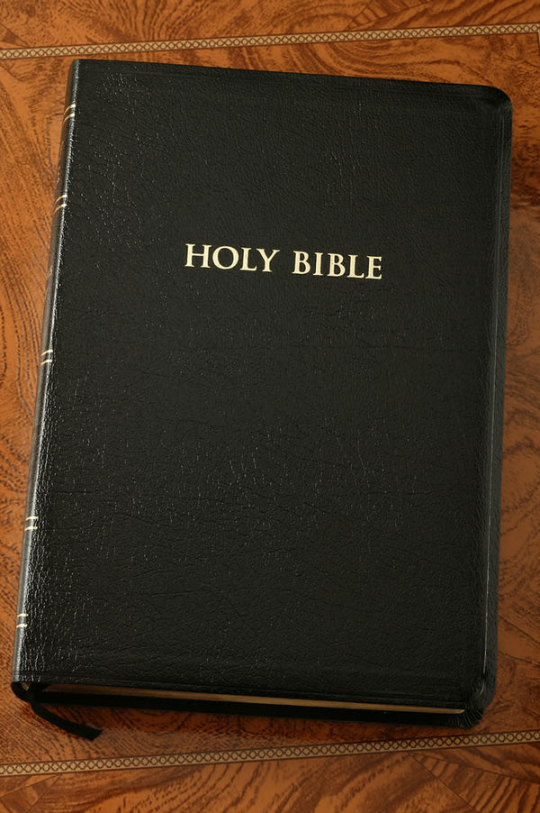 Kjv Giant Print Referencepersonal Size Bible Black Bonded Leather - 