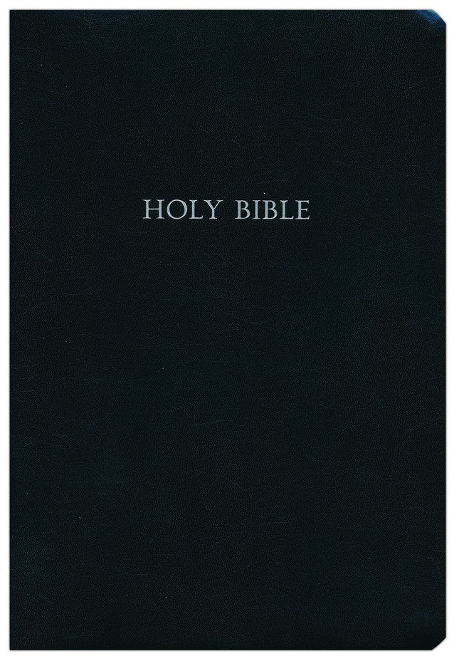 Large Print Wide Margin Bonded Leather Bible-Black-KJV – Celebrate Faith