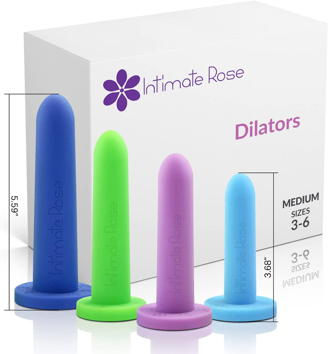 Medium Silicone Vaginal Dilators Set, Size 3-6