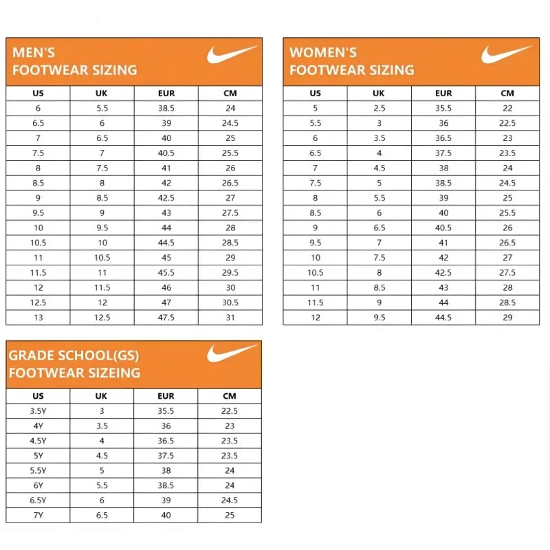 size nike