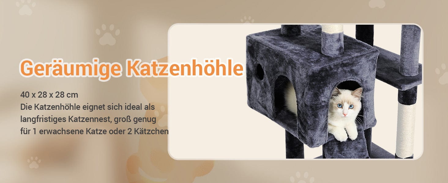 176cm mehrstöckig stabiler Katzenbaum