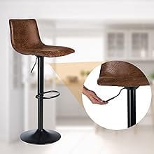 Barhocker  höhenverstellbar 2er Set mit lehne drehbar Barstuhl Küchenhocker