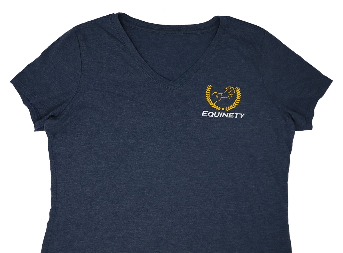 Equinety Women's Tri-Blend V-Tee Shirt - EquinetyHorseProducts product image