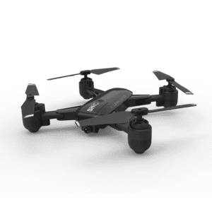 a black remote controlled flying device