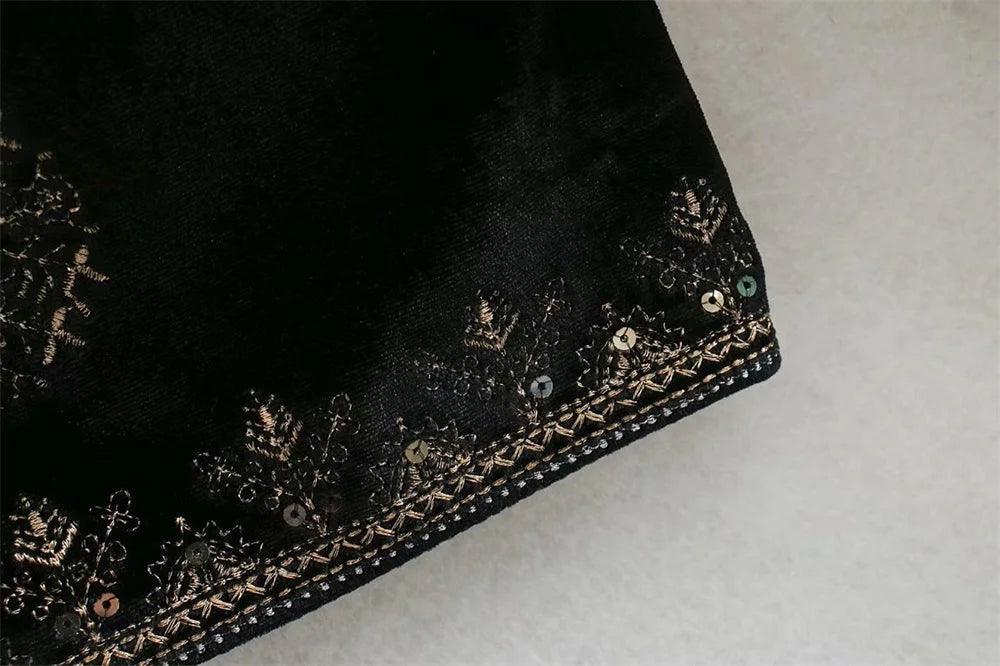 Women's Velvet Short Cardigan Jacket - Trendy Mix