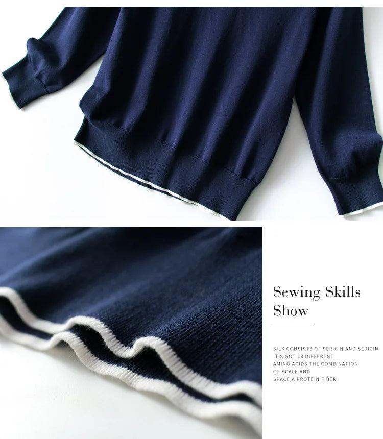 Women's Knitted Sweater & Pleated Skirt Set - Trendy Mix