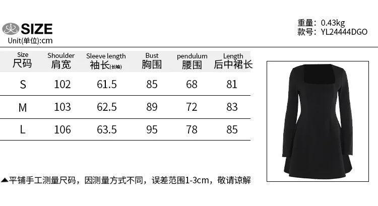 Sleek Square Neck Mini Dress - Trendy Mix