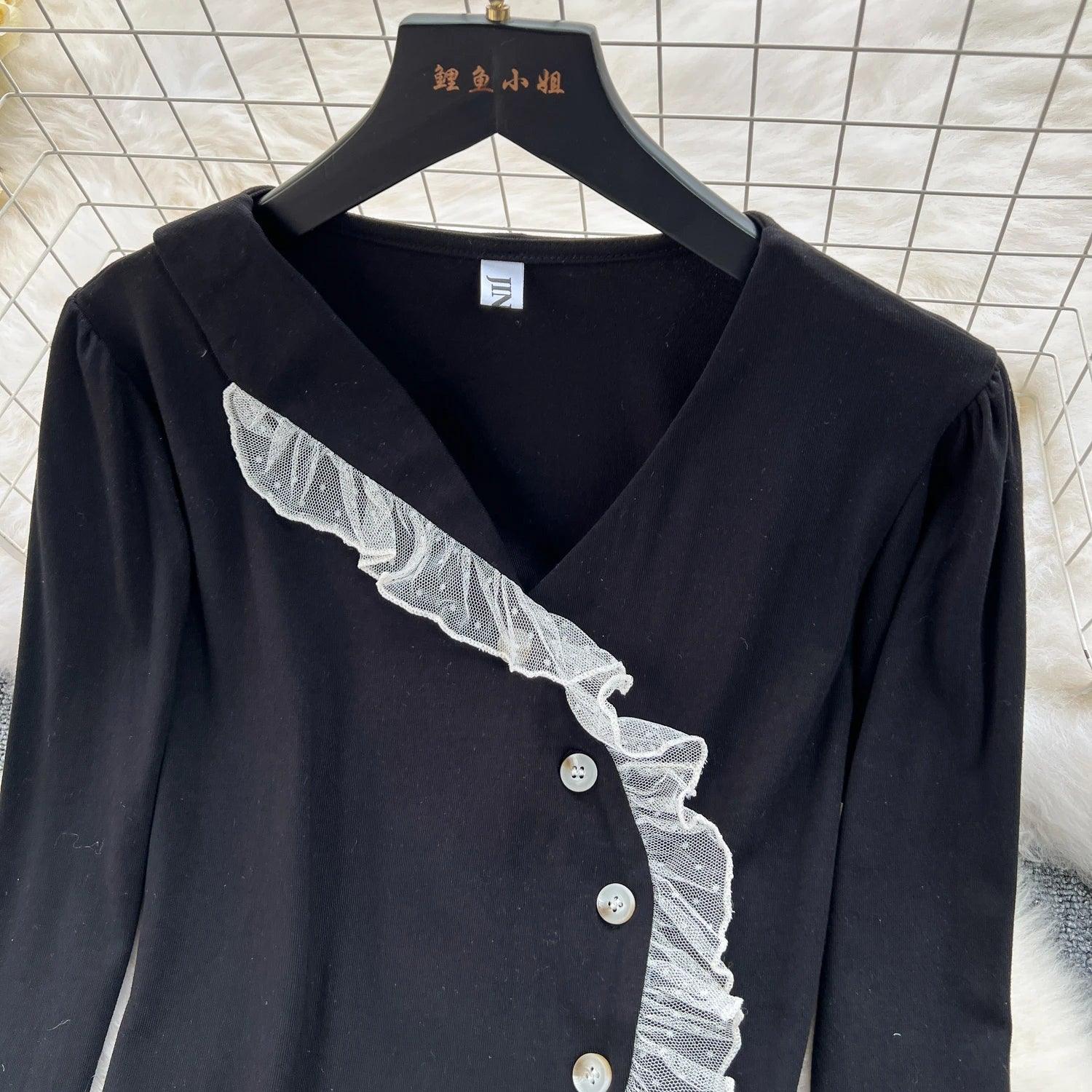 Casual Autumn 2-Piece Ruffle Set - Trendy Mix