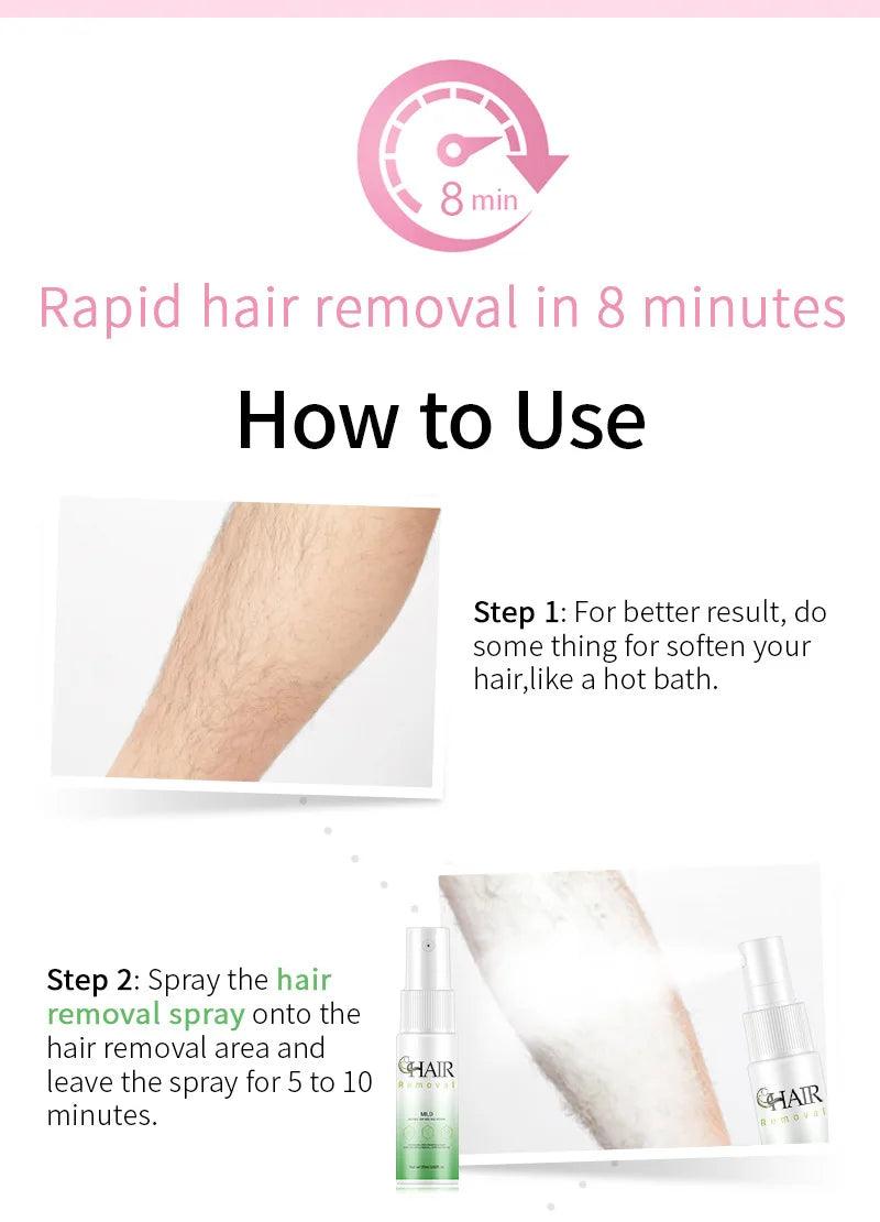 Rapid Hair Removal & Regrowth Inhibitor Spray Set - Trendy Mix